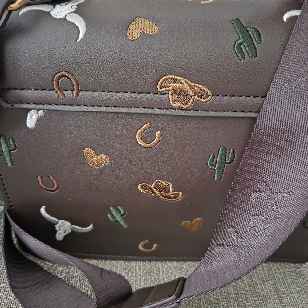 Betsey Johnson Dark Brown Western Mini Bag - Picture 6 of 9